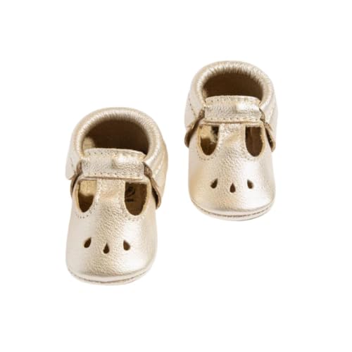 Image of Freshly Picked Mary Jane Baby Shoe, Genuine Leather | Genuine Italian leather, no-fringe design, elastic ankle. Sizes NB-5, soft sole. Handcrafted in Utah, USA.