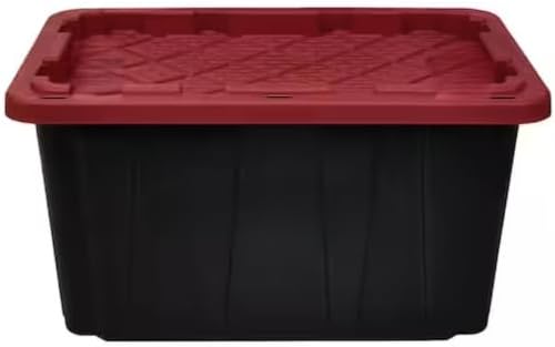 27-Gallon Storage Container in Black and Red MV03000
