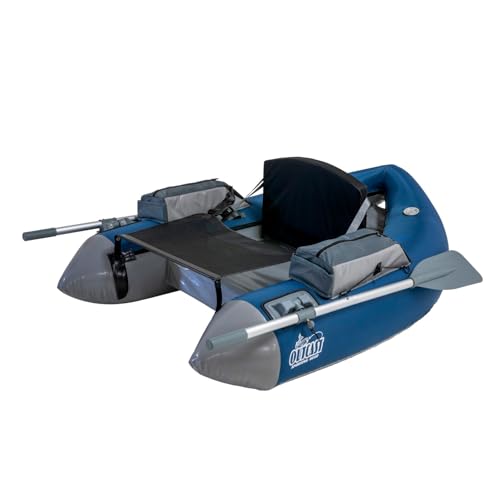 OUTCAST Sporting Gear Cruzer Max Float Tube - Durable Lightweight 300 Lbs. Capacious Outdoor Water Sports Fishing Rowable Float Tube with 2-Piece Oars