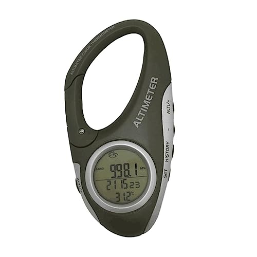 balacoo Small Carabiner Thermometer Altitude Meter for Hiking Mountaineering Barometer