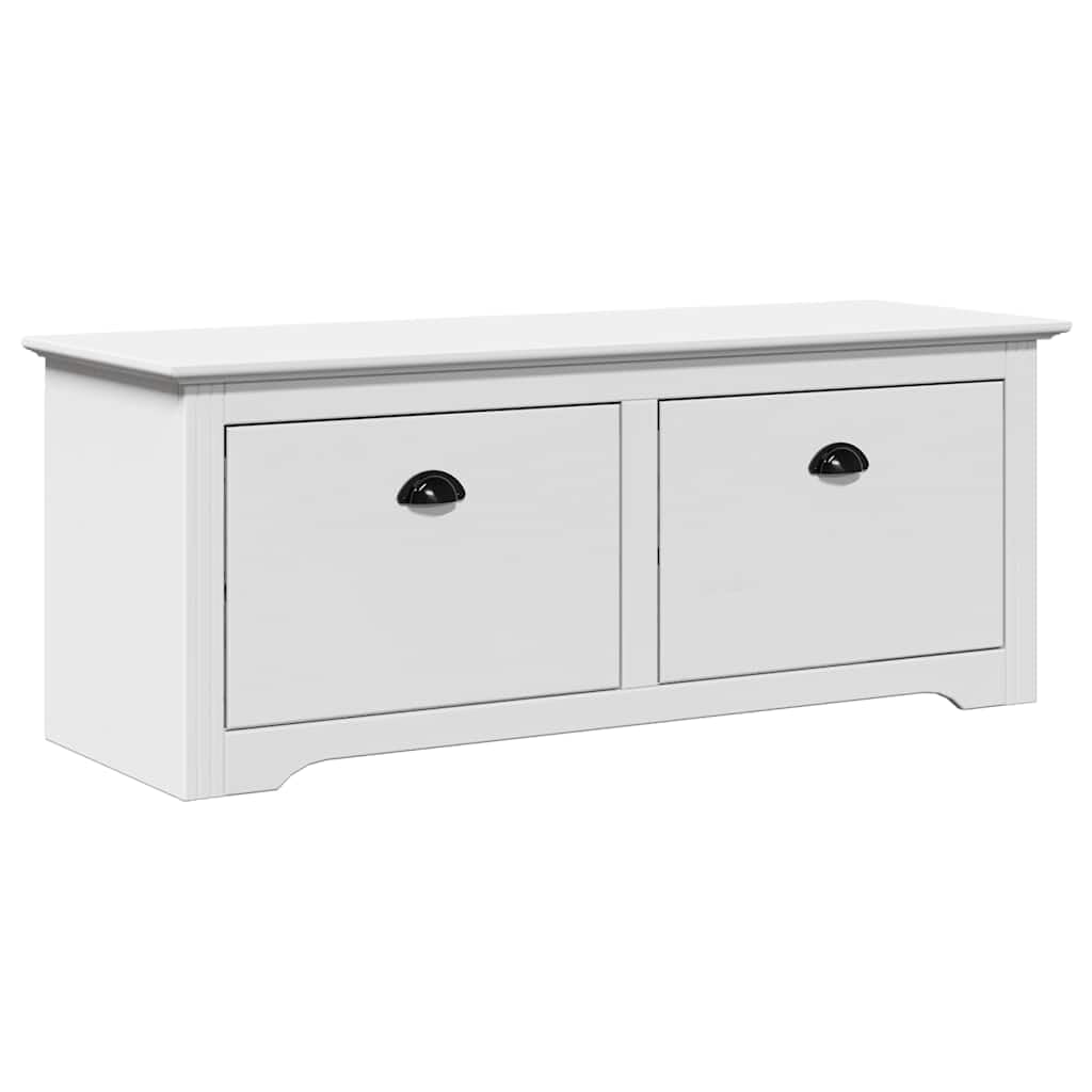 Flurbank BODO – weiße Truhenbank mit Stauraum, 114 × 40 × 45 cm