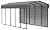 Arrow Carports Galvanized Steel Carport, with 1-Sided Enclosure, Compact Car Metal Carport Kit, 10' x 24' x 9', Charcoal