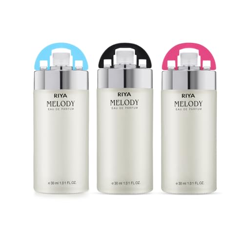 Image of Riya Melody Green, Pink, Black Eau De Parfum | 30ml Each | Pack of 3