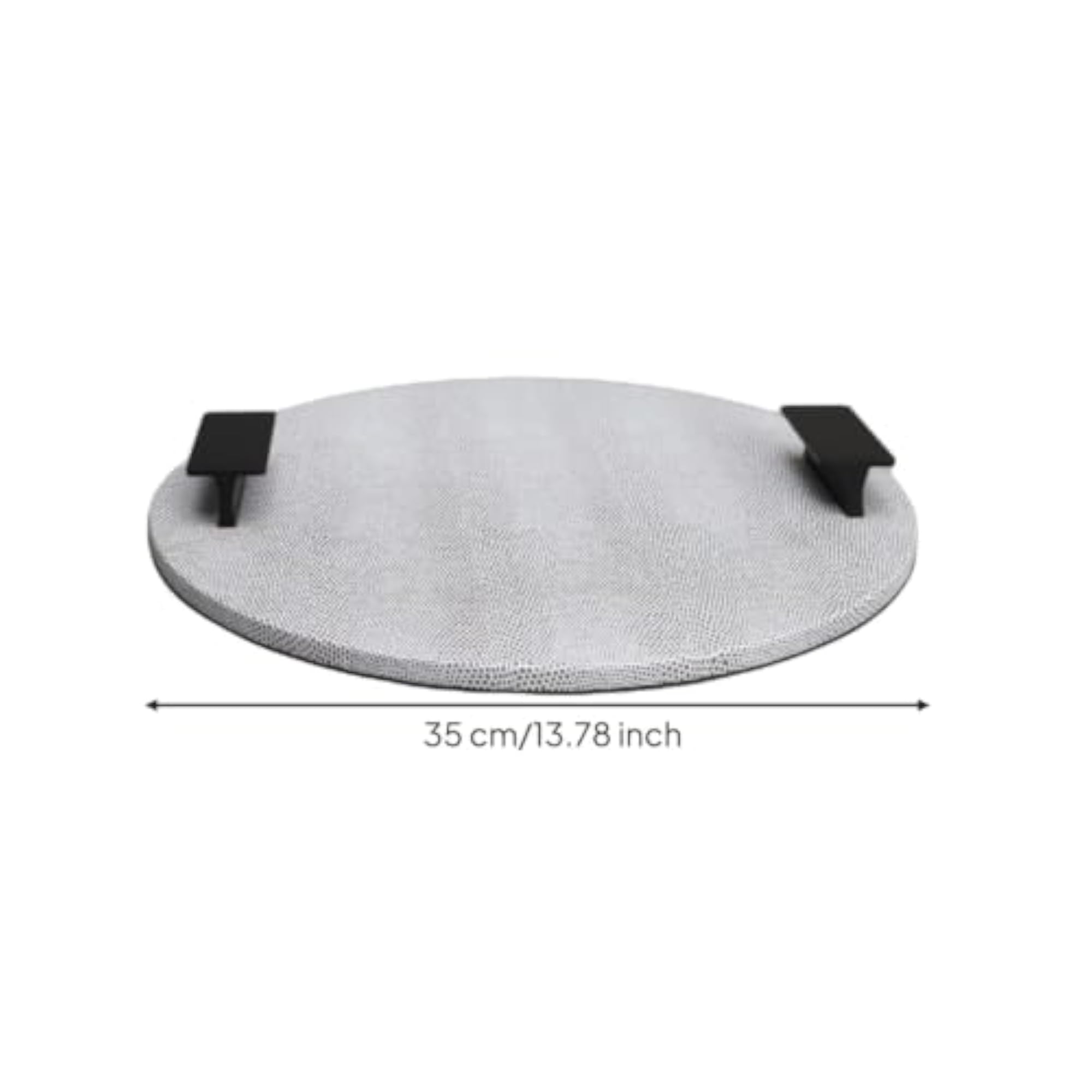 Low-Height Round Wooden Decorative Tray, Multifunctional Round Tray