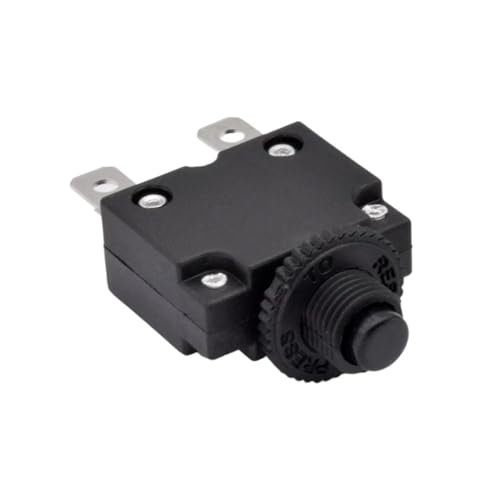 5/10pcs MR1 Circuit Breaker 3A 4A 5A 6A 7A 8A 10A 15A 20A Current Overload Protector Thermal Switch Push Button with Cover(5pcs no Cap,7A)