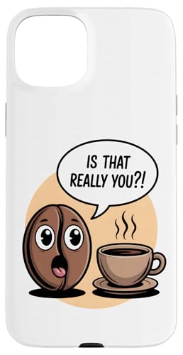 面白いコーヒー豆の引用句コーヒーユーモア スマホケース iPhone 15 Plus 用