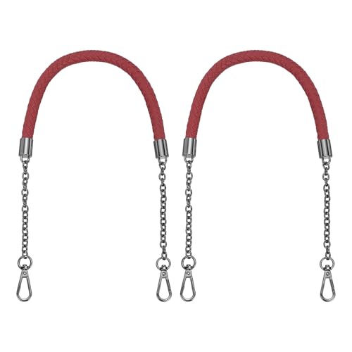 Correas de cuero sintético para monedero de 24.4 pulgadas y repuestos de bolsos de axila rojo vino