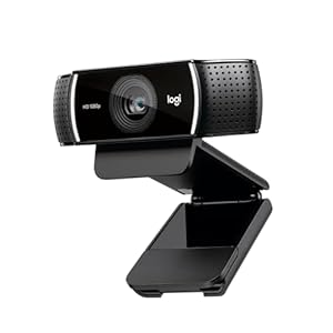 Logitech C922 Pro Stream Webcam, Streaming Ultrarapide HD 1080p/30ips/HD 720p/60ims, Audio Stéréo, Correction HD, Mise au Point Automatique, Youtube, Twitch, Camera PC/Mac/Portable/Macbook/Tablette