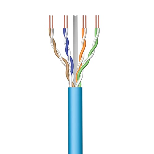 Ewent IM1221 30m Bobina Cable de Red Ethernet CAT.6|LSZH|U UTP|AWG23/1|CU Cobre sólido puro|CPR, Classe Eca|10GBit Ethernet|500 MHz| ideal para PC, Router, Modem, Switch, TV, PS5, Xbox, AZUL 30 Metros