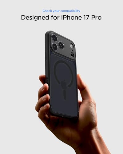 Image of Spigen Ultra Hybrid MagFit Back Cover Case Compatible with iPhone 17 Pro (TPU + Poly Carbonate | Frost Black)