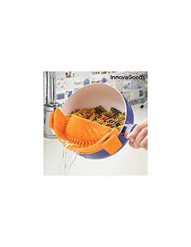 Silicone Strainer Pastrainer InnovaGoods, Orange, 22 x 6 x 8 cm