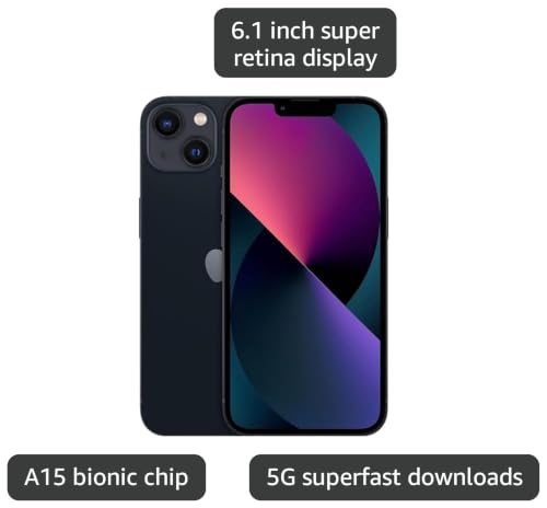Image of Apple iPhone 13, 256GB, Midnight - AT&T (Renewed)