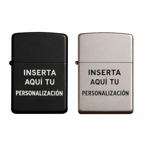 Encendedor de gasolina personalizable Modelo Zip de metal