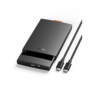 UGREEN USB 3.1 Harde Schijf Behuizing voor 9,5mm/7mm 2,5 Inch SSD/HDD USB C 3.1 Gen 2 naar SATA III tot 6Gbps UASP met…