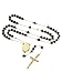 Produktbild FaithHeart Rosenkranz Kreuzkette mit Mariabild Kette Kreuz Damen Herren Gold Rosenkranzkette Schwarze Perlen Orthodoxes Halskette Edelstahl Cross Necklace Gebetskette Rosary Necklace Schmuck