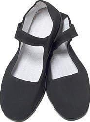 One Pair Women's Cotton Chinese Mary Jane Shoes (BLACK/GOTH), Size 36 EUR / 5.5, 6 US