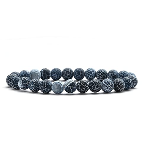 Bracelet en pierre d'agate de 8mm extensible pour éviter les allergies de peau