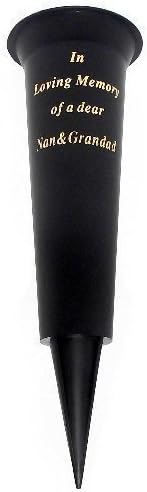 FSUK In Loving Memory Nan & Grandad grave flower vase funeral spike