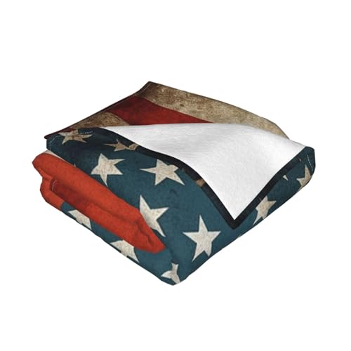 Couverture microfibre flanelle drapeau américain chaude et légère