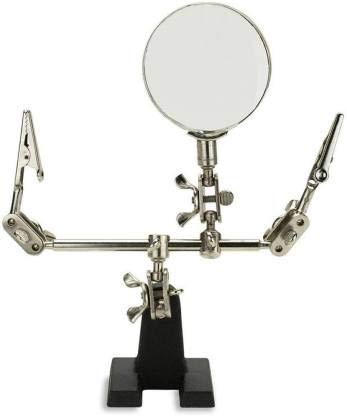 PROTOS INDIA.NET ™ Magnifying Glass with Helping Hand Magnifier Glass 4X Zoom with Iron Stand Third Hand Dual Alligator Clips Perfect for Soldering, Crafting & Inspecting Micro Objects (B08FTDST7Z) Amazon Price History, Amazon Price Tracker