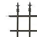 Bulk Buy of 10 Panacea 87103 Classic Finial Fence Sections, Black