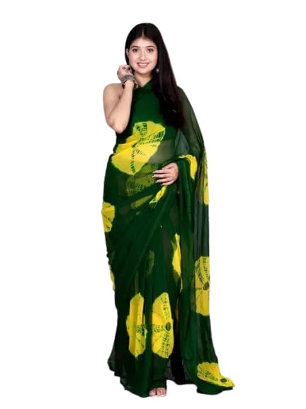 Shreedhar Handicrafts Women's Chiffon Leheriya Style Saree-picture-37