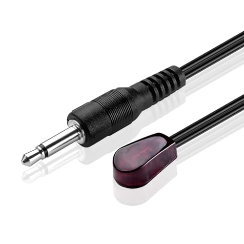 TNP IR Emitter Extender Extension Cable (10 Feet) - 3.5mm Jack Infrared Red Transmitter Blaster Blink Eye Wire Cord Compatible with IR Repeater Extender System Kit, Xbox One (1 IR Eye Emitter)