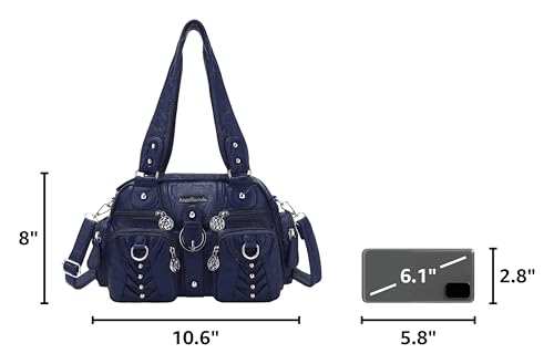 Image of Angel Kiss Small Purse Handbag for Women Crossbody and Shoulder Bags Multipocket Soft Hobo Purses