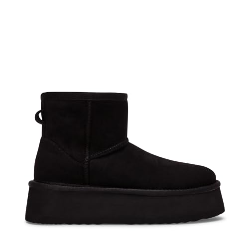 Steve Madden Women's Enchanting Ankle Boot, Black Suede, 6