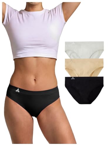 Image of Balanced Tech Moisture Wicking Underwear for Women, Seamless Workout Hipster Brief Bikini Panties