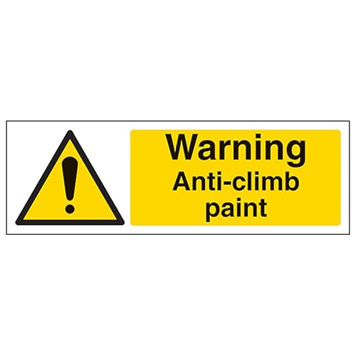 Panneau de sécurité en plastique rigide 600x200mm anti-climb