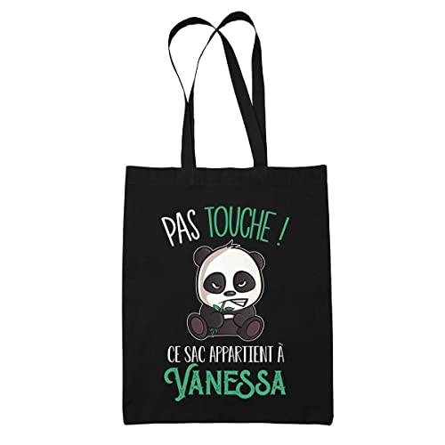 Planetee Sac Vanessa Pas Touche Panda | Tote Bag cabas réutilisable Cadeau Anniversaire Humour