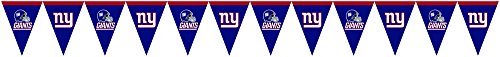 Creative Converting Officially Licensed NFL Plastic Flag Banner, 12', New York Giants
