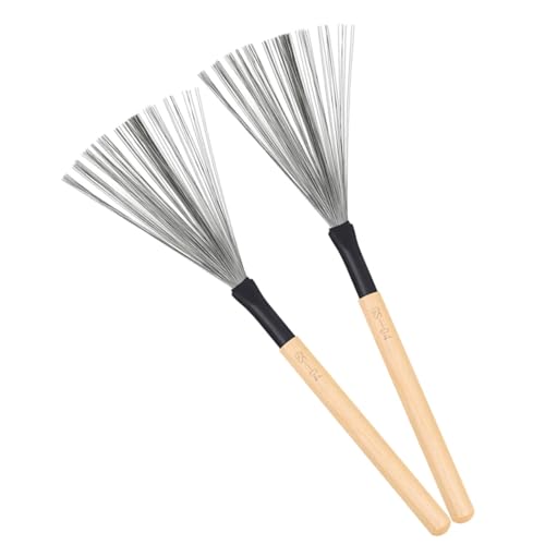 Totority Drum Brush for Students Boys and Girls Adults Maple Wood Handle Drum Wire Brush