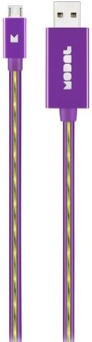 Modal purple & green 3' micro usb cable