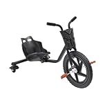 Drift Trike 3 Wheel Kids Pedal Tricycle Scooter Bike Go Kart Pedal Tricycle Adjustable Lengths 360° Drift Trike Kart for 6 Years Old, Capacity 80Kg
