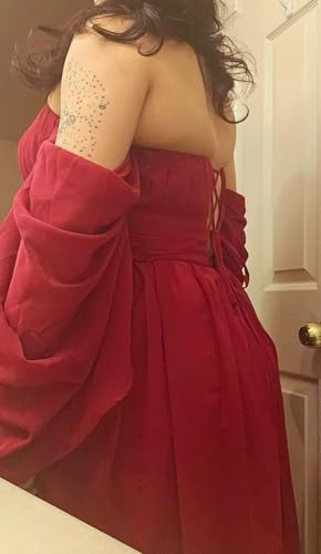 Womens Off Shoulder Bridesmaid Dresses for Wedding A Line Prom Dress Split Formal Gowns with Pockets LZY8794
