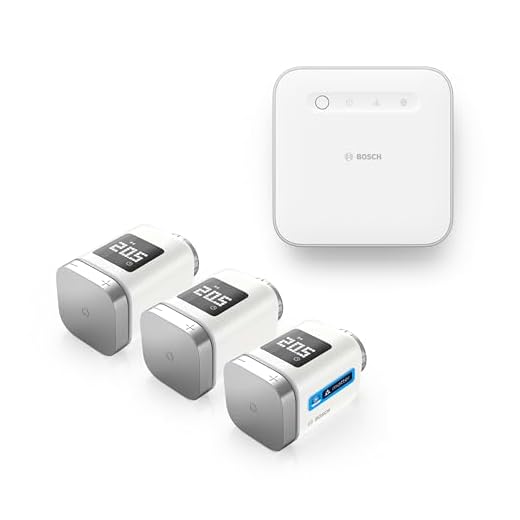 Bosch Smart Home smartes Heizkörperthermostat Starter-Set, 1x Controller II, 3x Heizkörperthermostat II [+M]