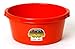 Little Giant Plastic All-Purpose Tub (Red) Durable Plastic Livestock Feeding Pan with Hand Grips (6.5 Gallons) (Item No. P65RED)