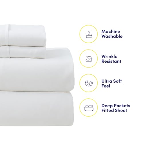 7 Piece Comforter Set Bag Solid Color All Season Soft Down Alternative Blanket & Luxurious Microfiber Bed Sheets, Twin, Checkered Box