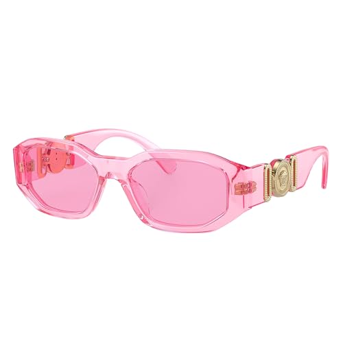 Versace Kids VK 4429U 5370/5 Transparent Pink Plastic Irregular Sunglasses Pink Lens