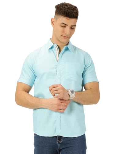 Image of Thomas Scott Men's Cotton Casual Shirt | Regular Fit | Soft & Breathable Fabric | Stylish Everyday Wear for Work, Travel & Outings