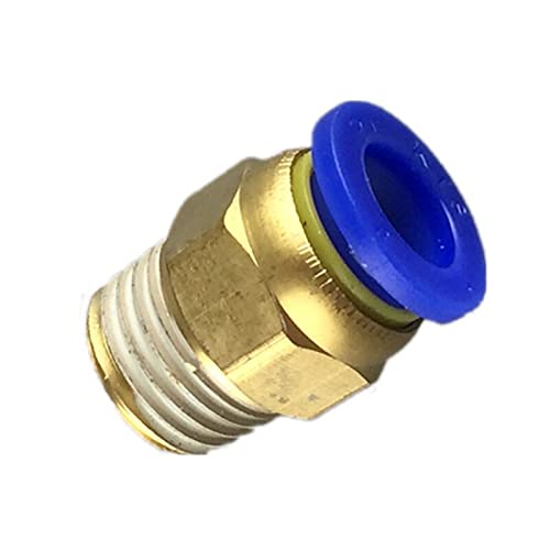 Set di raccordi rapidi a innesto pneumatico, 10 pezzi, per raccordi pneumatici serie PC da 4/6/8/10 mm (Pc12-02)