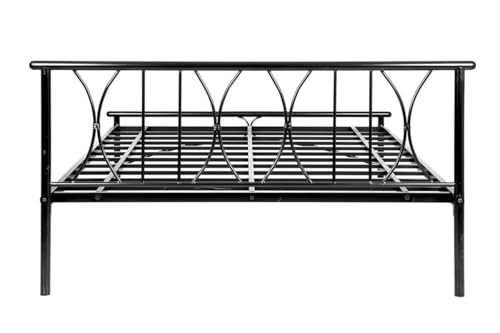 Image of Single Size Bed Without Mattress (Aiden) - Irin Metal Bed Frame, Durable & Stylish Palang for Bedroom, Easy Assembly, Space-Saving Solution, Perfect for Kids, Teens & Small Spaces