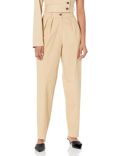 The Drop Women's Oatmeal Stretch Cotton Pleated Pant by @Signedblake2