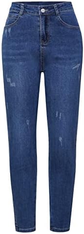 HappyDecor Women's Stretch Loose Slim Fit Denim Trousers, Oversized Jeans Casual Jeans (as1, Alpha, s, Regular, Regular, Blue, Medium)
