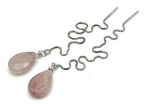 Quartz rose boucles d'oreilles longues pour illuminer vos tenues d'été - 6