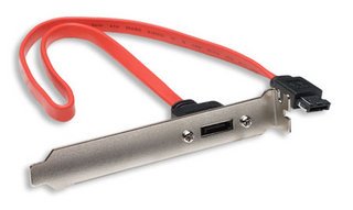 Cable interno a externo SATA con soporte, tipo I a L, 1 puerto miniatura 2