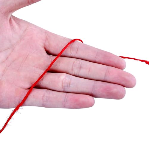 Image of KINGLAKE Natural Jute Twine - 328 Feet, Durable Packing String, Arts & Crafts Gift Twine, Red