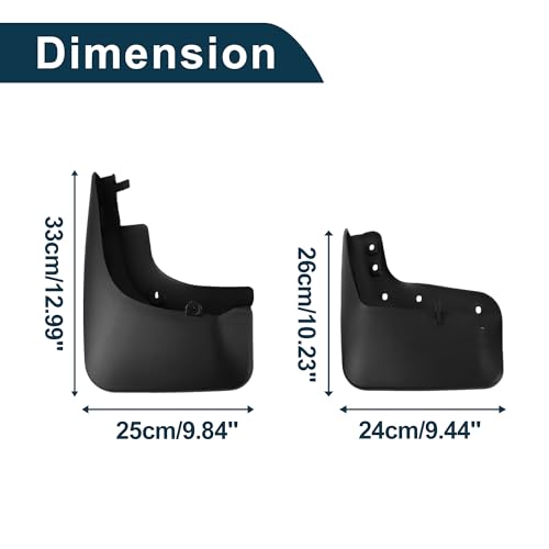 Image of Mud Flaps Splash Guards for Volkswagen Tiguan MK1 /Touran 2007-2016 W /Mount Accessories Mud Guards Front and Rear 1 Set